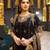 Black faux georgette embroidered kurta set
