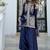Purple silk blend embroidered palazzo set