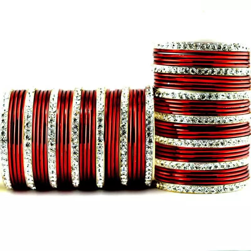 Metel Suhag Chura Maroon Colour