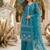 Blue net sequins palazzo set
