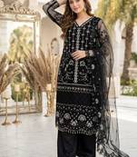 Black net sequins palazzo set
