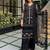 Black net sequins palazzo set