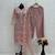 Peach net sequins palazzo set