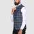 Men blue checks nehru jacket