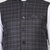 Men grey checks nehru jacket