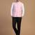 Men pink linen jacket