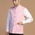 Men pink linen jacket