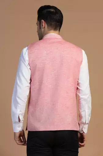 Pink linen jacket for men