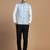 Men blue linen modi jacket