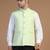 Men blue linen modi jacket
