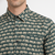 Green block print cotton casual shirt for men