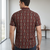 Maroon floral printed cotton shirt for men