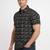 Black floral printed cotton shirt for men