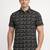 Black floral printed cotton shirt for men