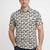 White block print cotton casual shirt for men