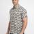 White block print cotton casual shirt for men