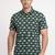 Green block print cotton casual shirt for men
