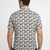 White block print cotton casual shirt for men
