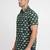 Green block print cotton casual shirt for men