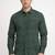 Green floral printed cotton shirt for men