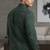 Green floral printed cotton shirt for men