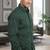 Green floral printed cotton shirt for men