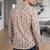White block print cotton casual shirt for men