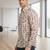 White block print cotton casual shirt for men