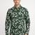 Green floral printed cotton shirt for men