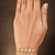 Premium floral gold plated cz diamond bracelet