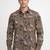 Brown floral printed cotton shirt for men