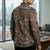 Brown floral printed cotton shirt for men