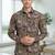 Brown floral printed cotton shirt for men