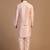 Men peach embroidered jacket