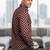 Maroon floral printed cotton shirt for men