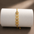 Premium floral gold plated cz diamond bracelet