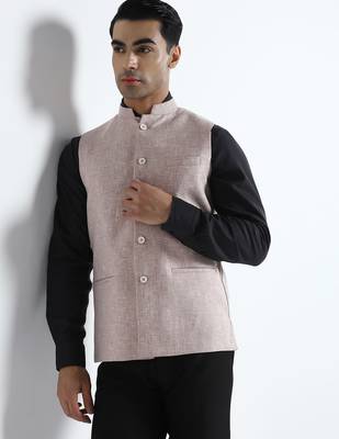 Pink linen jacket for men 1