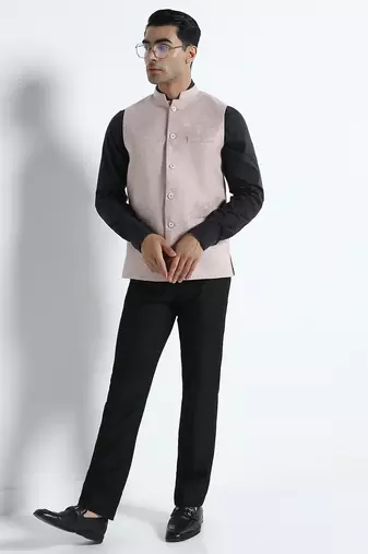 Pink linen jacket for men