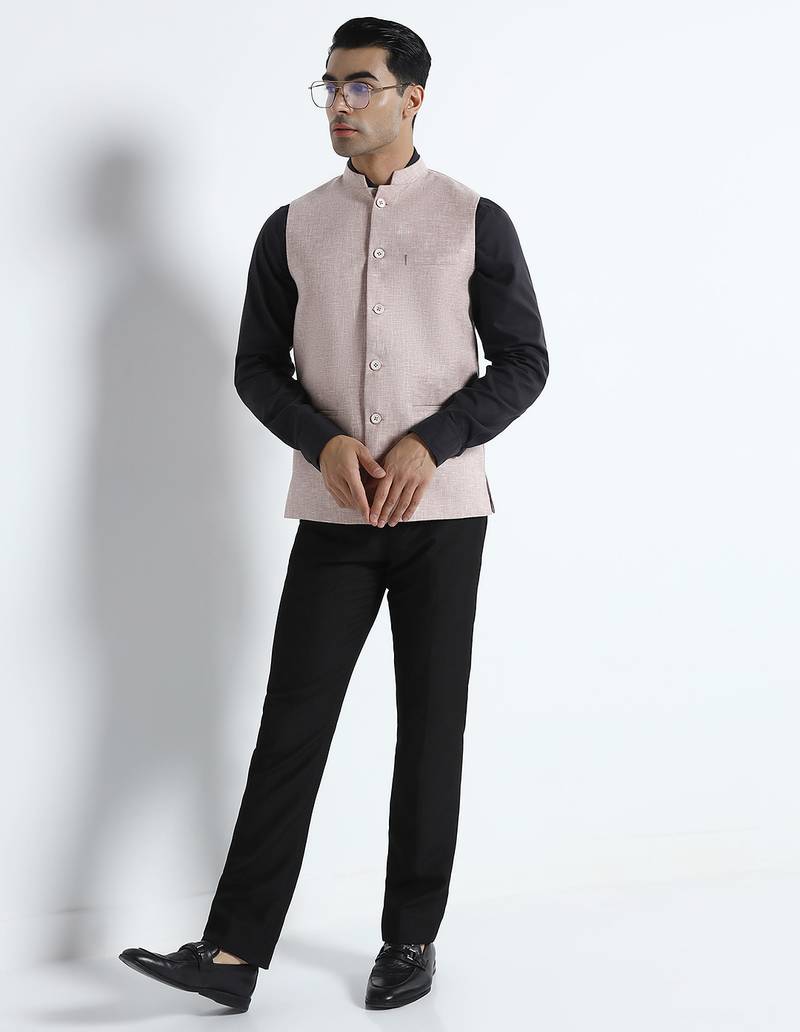 Pink linen jacket for men