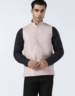 Pink linen jacket for men 4