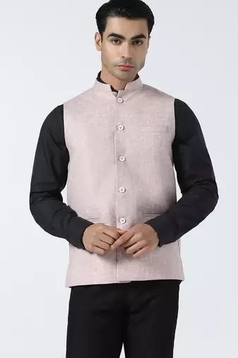 Pink linen jacket for men