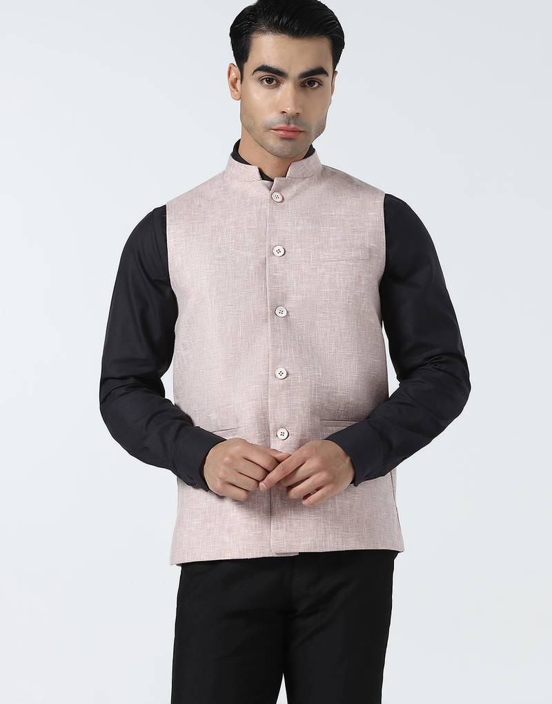 Pink linen jacket for men