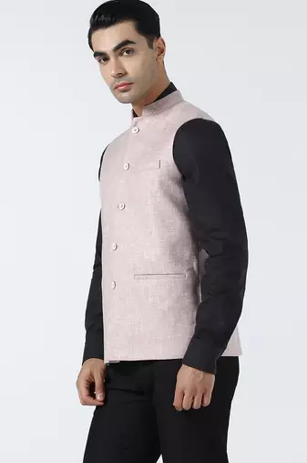 Pink linen jacket for men