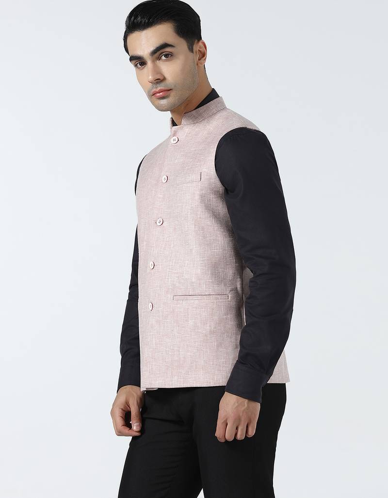 Pink linen jacket for men