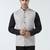 Men brown linen jacket