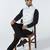 White self design nehru jacket