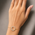 Premium gold adjustable bracelet with oval crystal link design for women