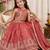 Kids Gajri Chinon Lehenga Choli Dupatta Embroidery Work
