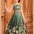 Kids Parrot Green Lehenga Choli Dupatta Embroidery Work
