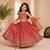 Kids Gajri Chinon Lehenga Choli Dupatta Embroidery Work